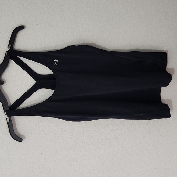 Under Armour Tank Top Womens Racerback Black fits a s/m see meaurments - Picture 1 of 7